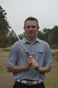 Atlantic Sun Conference Men’s Golfer of the Week, Austin Padova, poses for a picture. Photo by Camille Shaw.