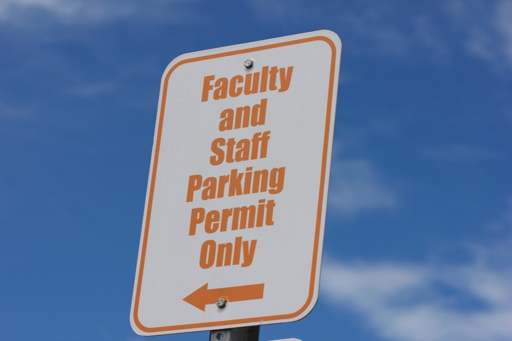 There are currently 80 people on the wait list for faculty and staff permits.Photo by Blake Middleton