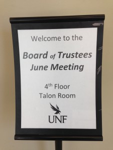 The last Board of Trustee's meeting for the fiscal year was held on the top floor of Osprey Commons. Photo by Kalee Ball