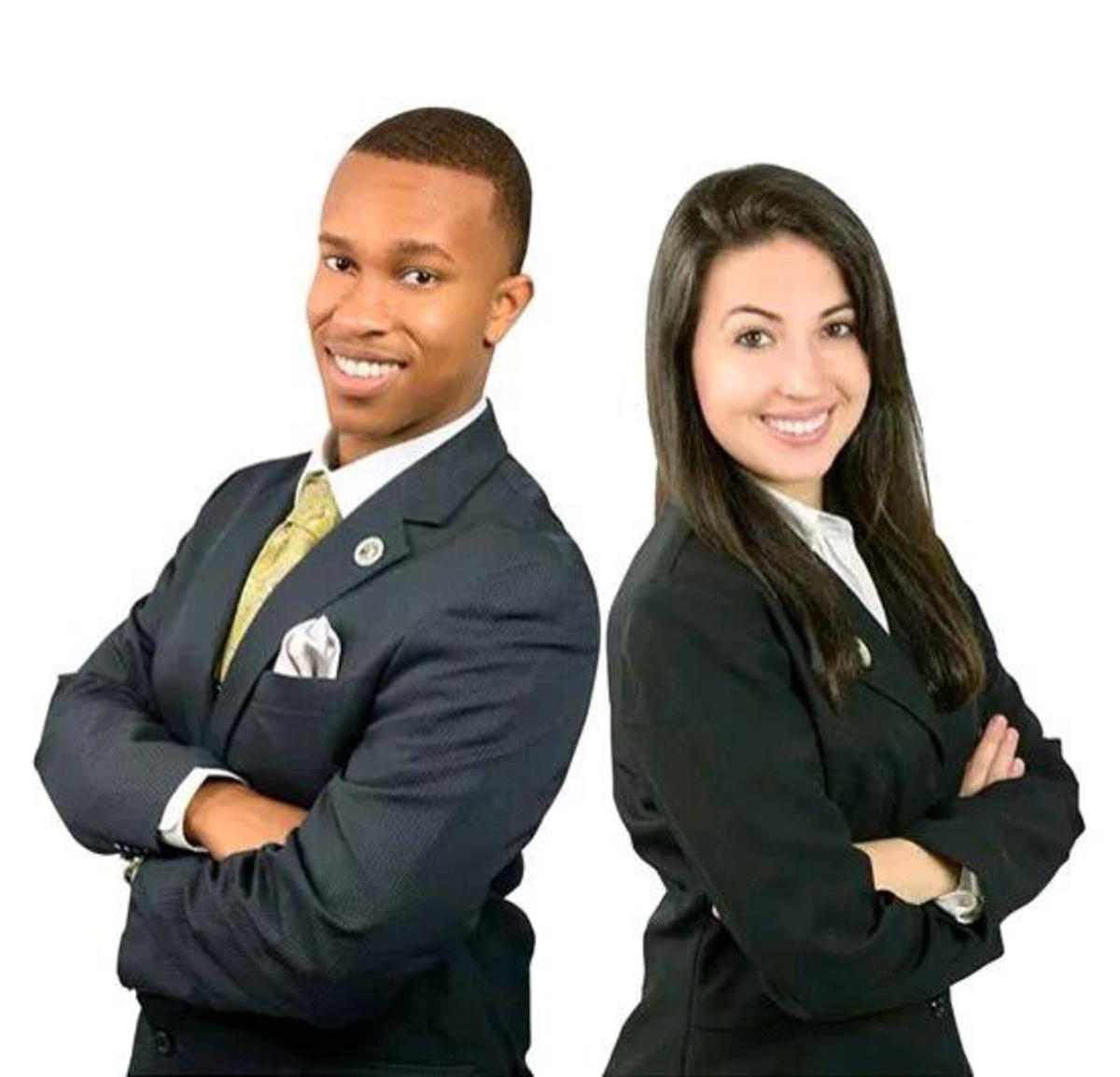 Gloster (left) and Guerra (right) posing for their United Party campaign at the end of Spring 2015.Photo courtesy Facebook
