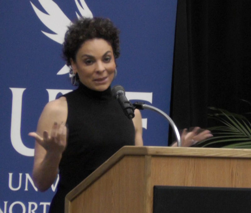 Jasmine Guy speaks about changing the world around you at the annual MLK Scholarship Luncheon.