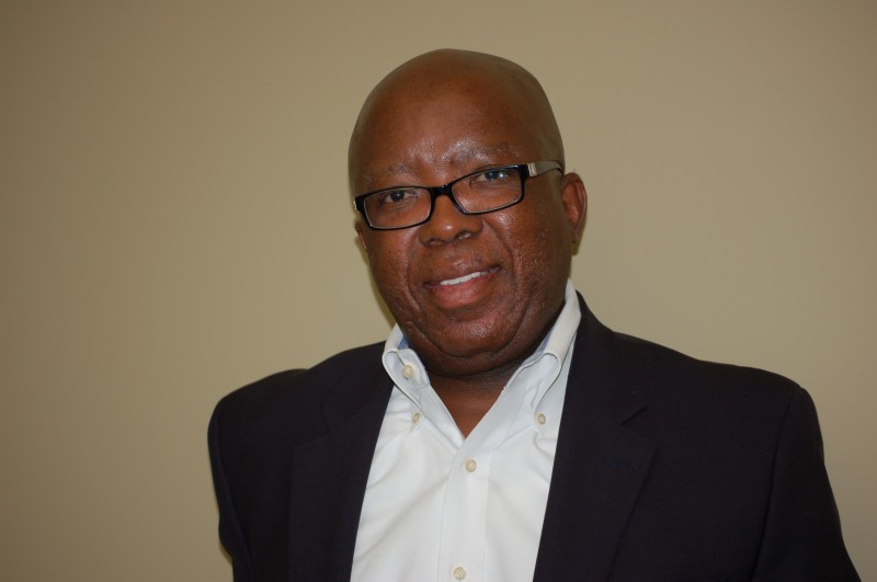 Oupa Seane in his UNF office at the Intercultural Center