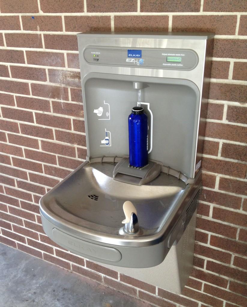 Look for the new hydration stations around campus. Photo by Lydia Moneir