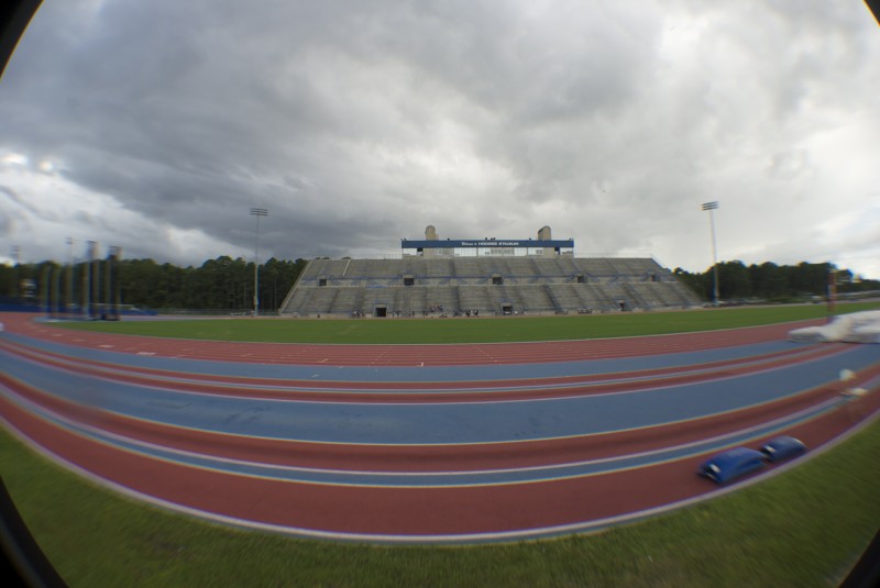 Hodges Stadium's track cost $2.6 million to build. Photo by Camille Shaw