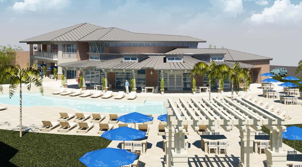 The Clubhouse will include a swimming pool and game room. Image courtesy of UNF