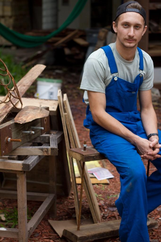 Russel  Bailey has been working with wood since he was five years old. Photo by Randy Rataj