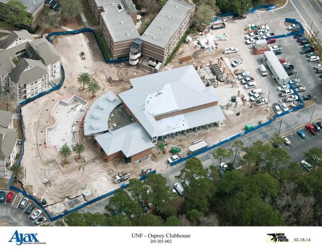Aerial view of the Clubhouse on Feb. 18. Photo by Brian Blackwell