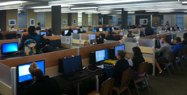Some students who have problems with Wi-Fi simply go to the library. Photo by Blake Middleton