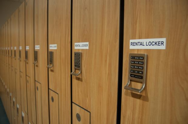 Rental lockers in the Wellness Center will still keep the digital locks. Photo by Gabby LoSchiavo.