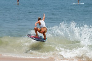 Kiernan boosts a frontside air at her homebreak of Vilano. Photo by Josh Brangenberg