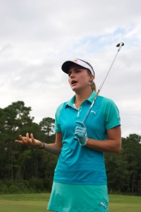 Thompson visited UNF  Oct. 1 to educate young golfers. Photo by Camille Shaw