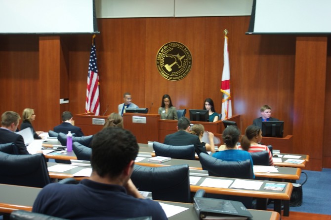 Senate President Kaitlin Ramirez suggested making the full timeline 16 days to give members enough time for their tasks. Photo by Blake Middleton