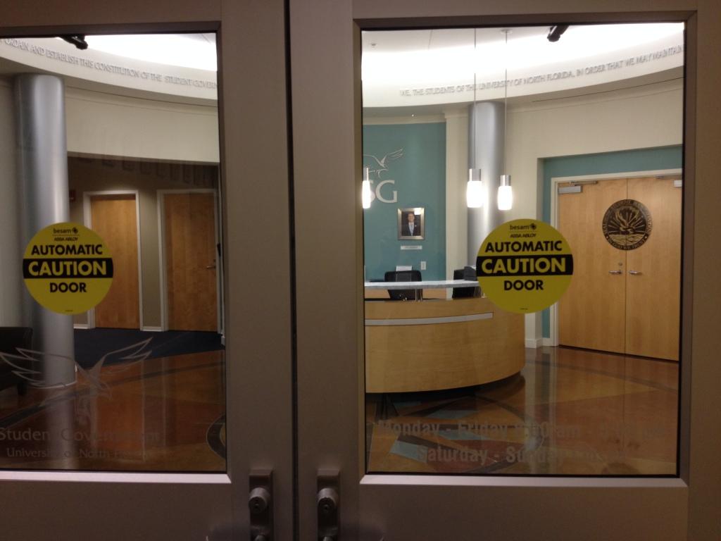 The Student Government rotunda, closed for business on Sunday evening.Photo by Cody Quattlebaum