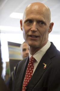 Governor Rick Scott made his announcement  on the second floor of the UNF Bookstore.br>Photo by Camille Shaw