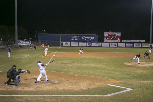 Ryan Roberson (9) takes a swing at the ball.   Photo by Camille Shaw 