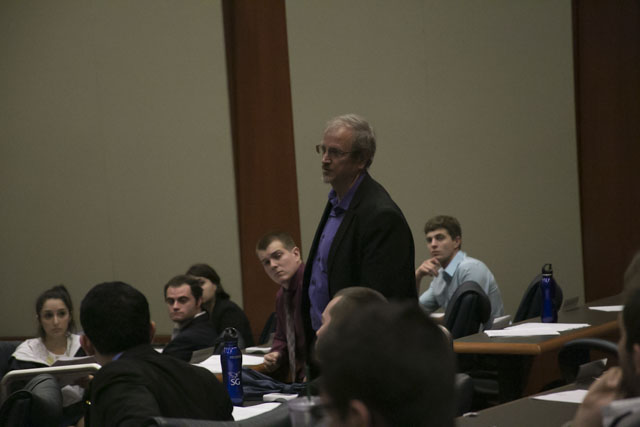 Thornton speaks during Student Government Senate meeting. Photo by Morgan Purvis