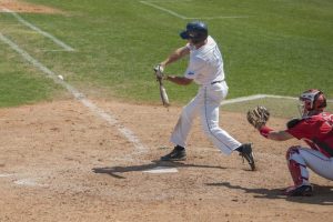 Donnie Dewees earned A-Sun Player of the Week after leading the Ospreys at the plate with four runs and three RBIs. He also had one home run and two stolen bases. Photo by Morgan Purvis