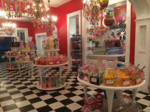 Bright colored candies fill this second-floor room at Sweet Pete’s. Photo by Justin Belichis 