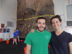 UNF Climbing Team President Jon Albino-Lopez and Top Female Climber Lexi Kimes look forward to putting UNF climbers on the map.