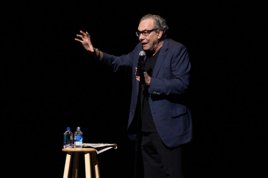 Lewis Black is pissed off and telling everyone at UNF.
Photo by Tyler van Voorthuijsen