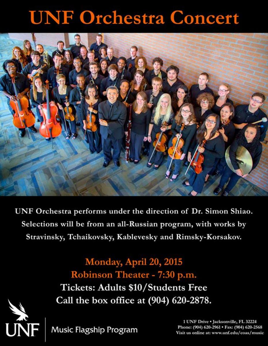 UNF Orchestra's concert is free for students to attend. Photo courtesy Facebook 