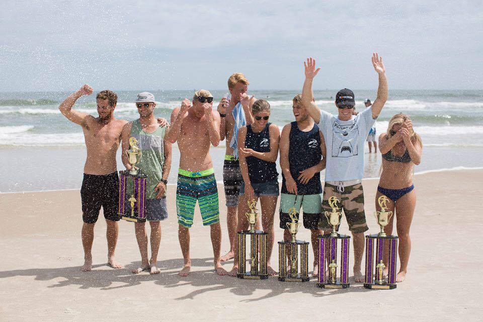 This is the first time in team history the UNF Surf Team has won the East Coast Championships.Photo by Michael Kilcullen 