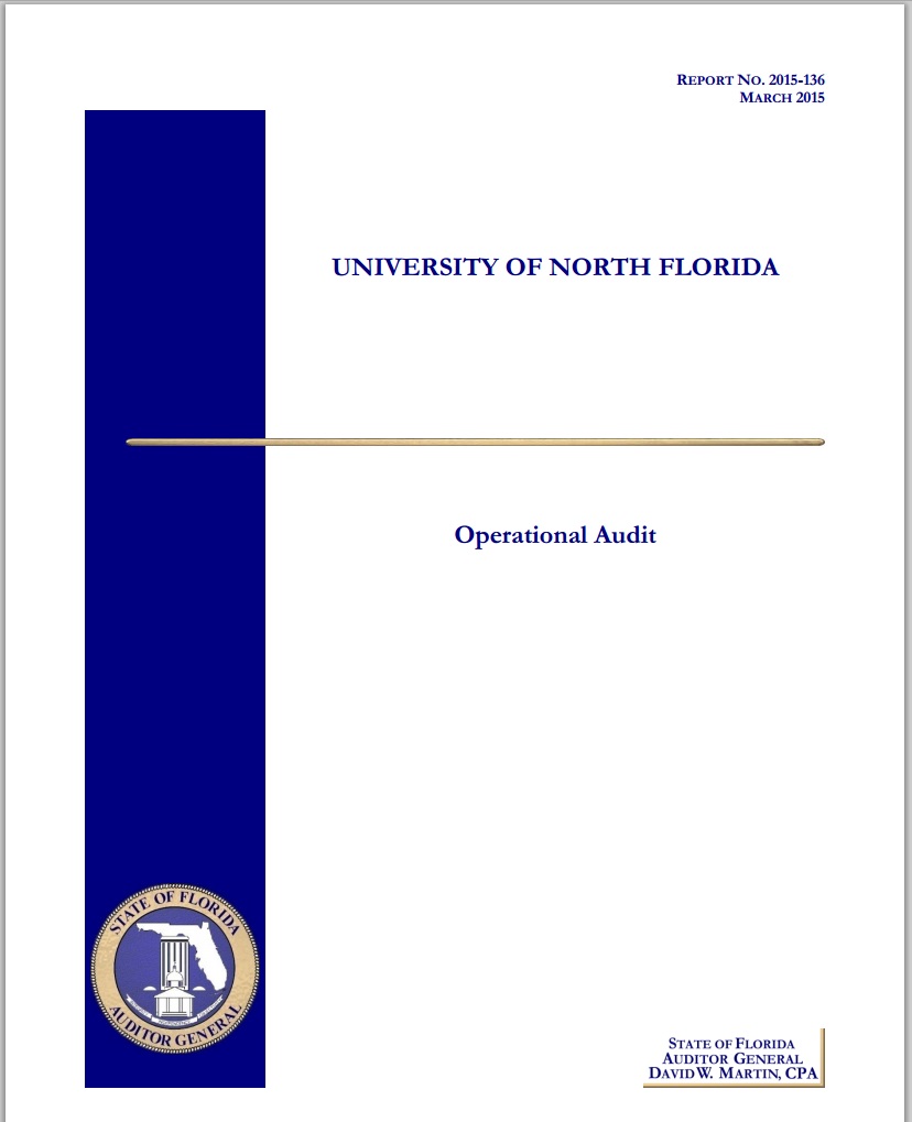 UNF’s operational audit found deficiencies in administrative management and information technology.  Photo courtesy of myflorida.com