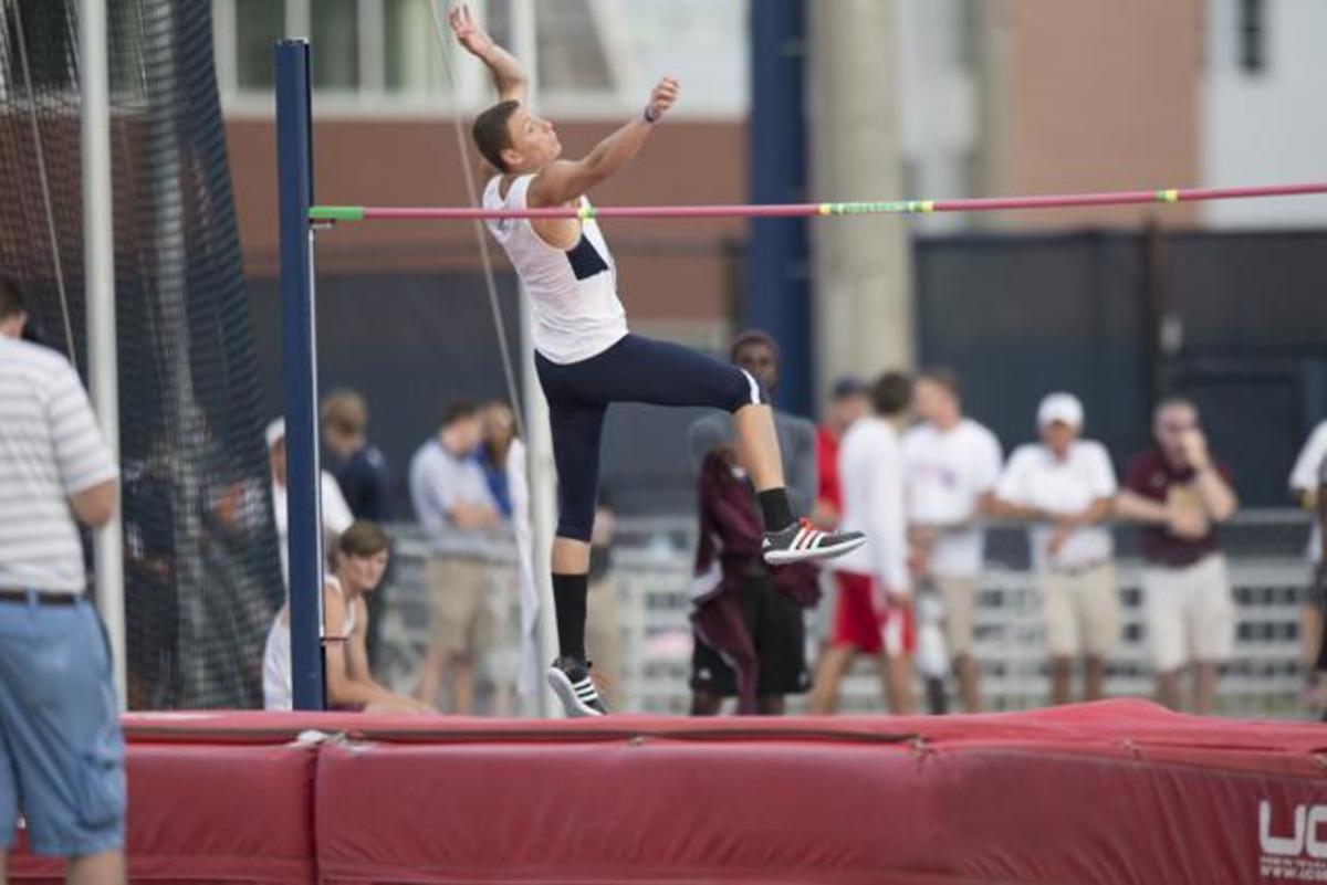 Harris reached 2.09m before failing to achieve the 2.13m jump. <br> <i> Photo by Morgan Purvis </i>
