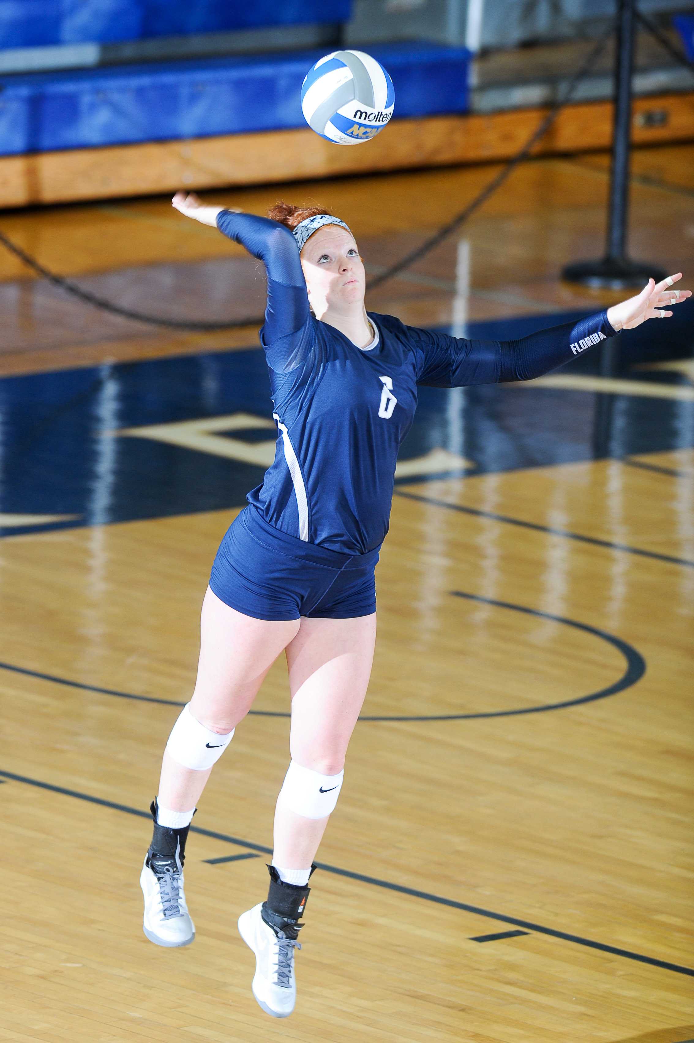 Abby Fesl, Junior, has 338 assists this season. Photo courtesy of UNF Athletics