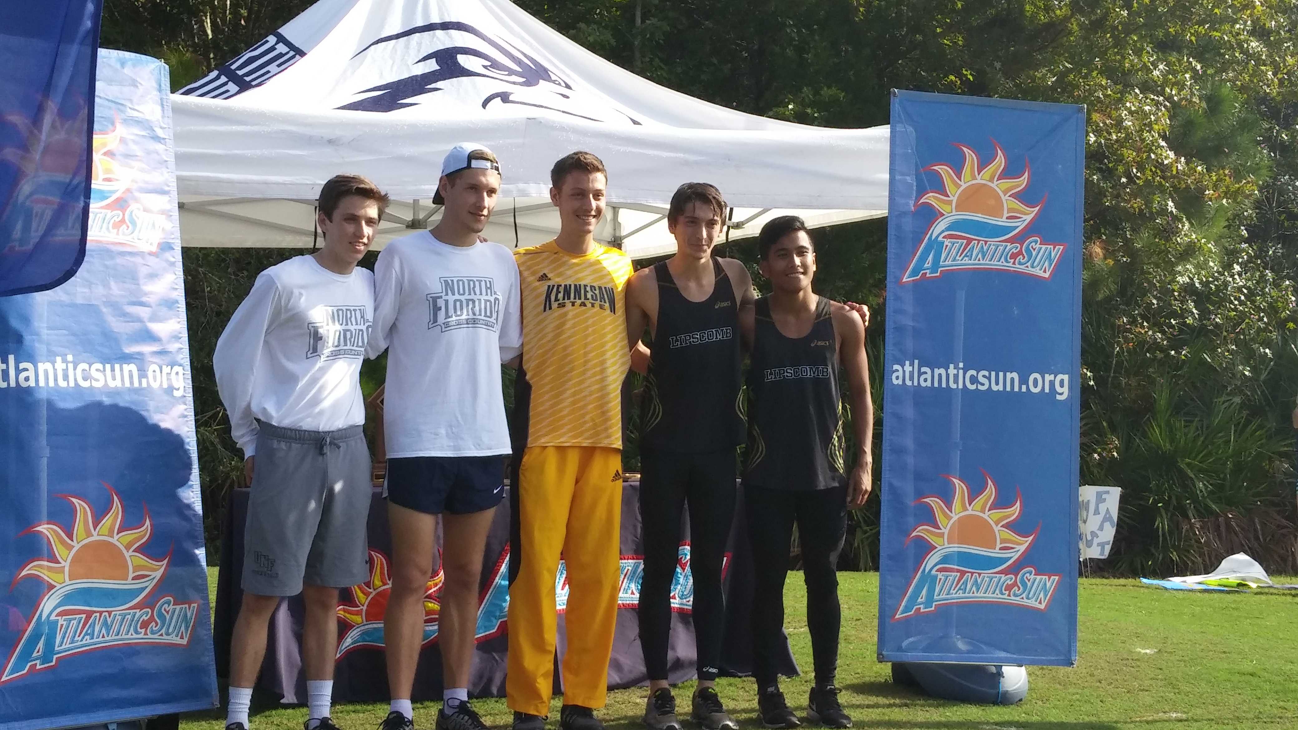 The UNF men’s cross country team placed second in the A-Sun Championship 8K. Photo by Brittnay Moore