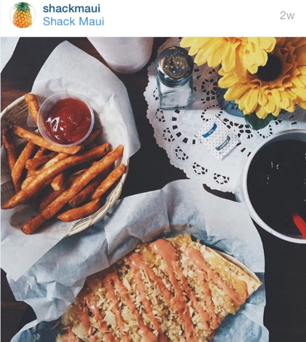 Shack Maui recently gave away free empanadas to customers who posted their orders on Instagram. 

Image courtesy Instagram