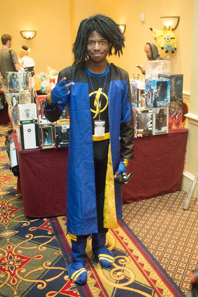 Returning for the second day of Wasabi Con, Haki Coates cosplayed as DC Comics character Static Shock. Photo by Michael Herrera