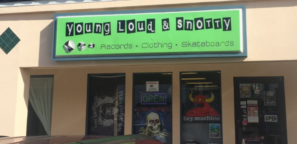Young Loud & Snotty specializes in punk music and has a built-in skate shop. Photo by Patrick Grabowski