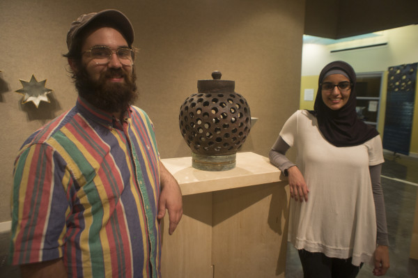 Eman Abdulhalim and Nick Abram have the second exhibit by a current UNF student in the Lufrano Gallery ever, the last being in 2011. Photo by Rachel Cazares