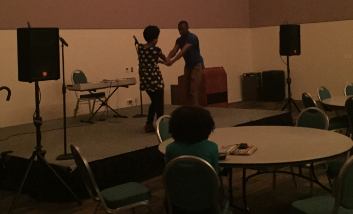 Iniabisi Alkpabio and Yoldine Valery share a dance. 

Photo by Rachel Cazares