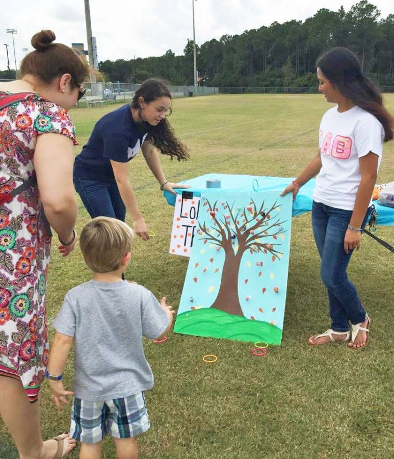 Sorority sisters created hand-made games for the carnival.