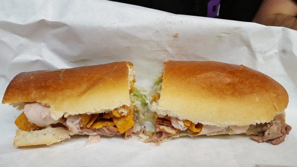 The Jack Del Rio Grandé sub looked like a college student's dorm concoction, but it totally worked. Photo by Courtney Stringfellow. 