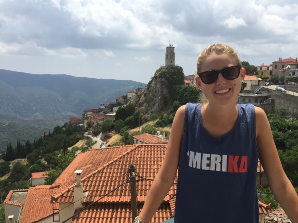 Photo takin of Dodd while on her study-abroad in Greece last summer.