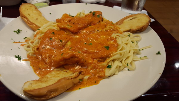 The Mambo Pasta is a safe choice for those new to Cuban cuisine. Photo by Courtney Stringfellow. 