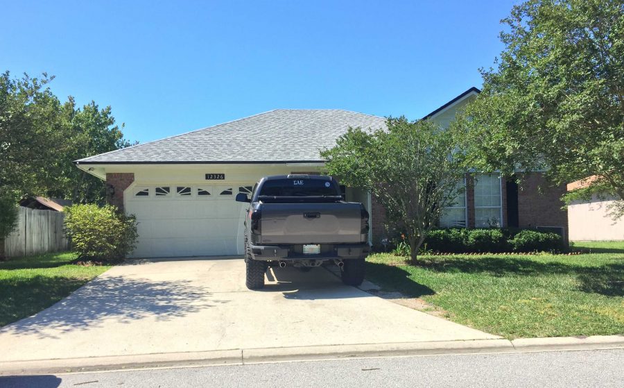 This residence off Kernan Blvd. where three UNF students live was burglarized early on April 25. Photo by Mark Judson