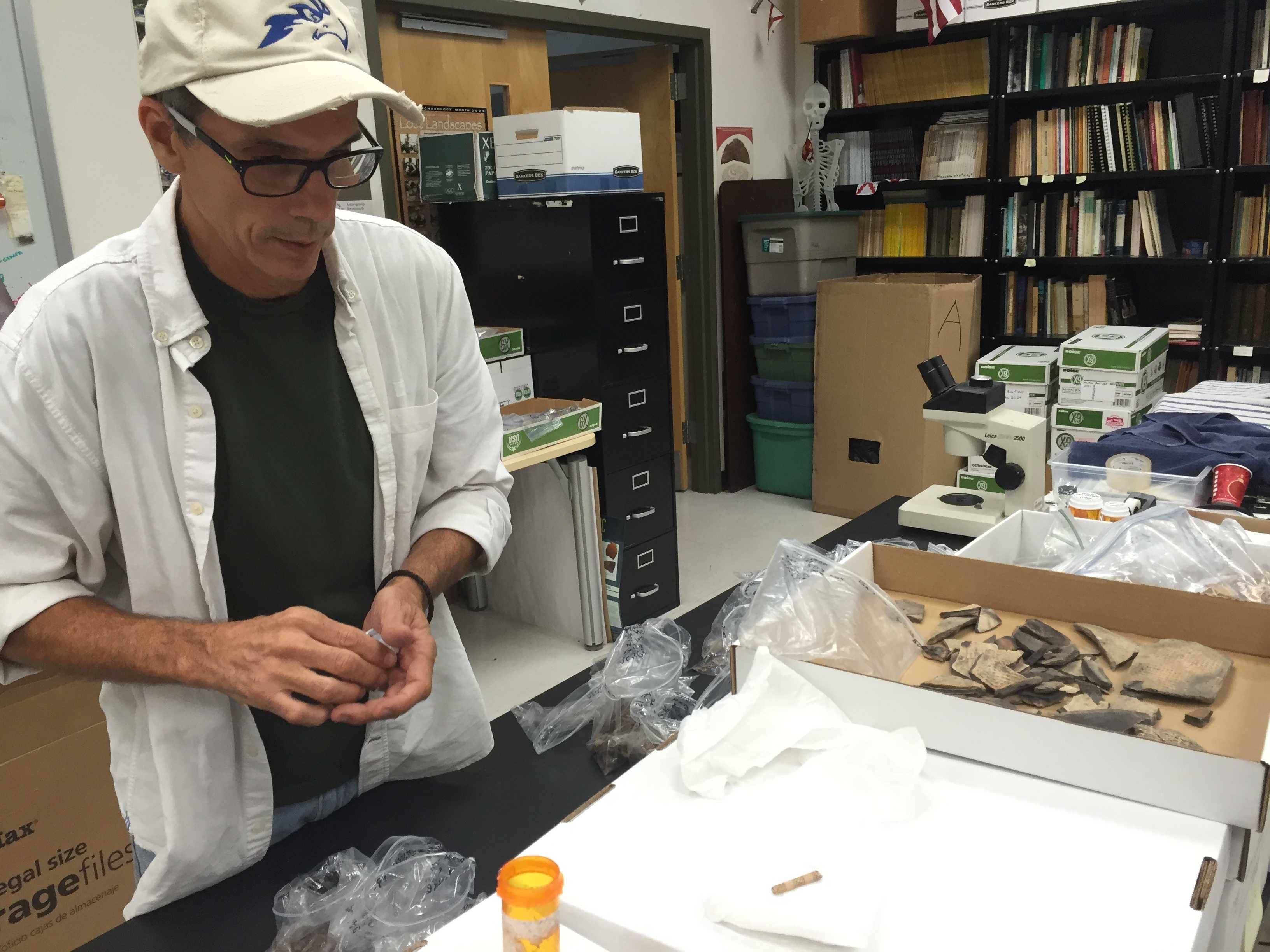 Ashley said digging at the Mayport site is an incredible learning opportunity for the students. Photo by Nick Blank