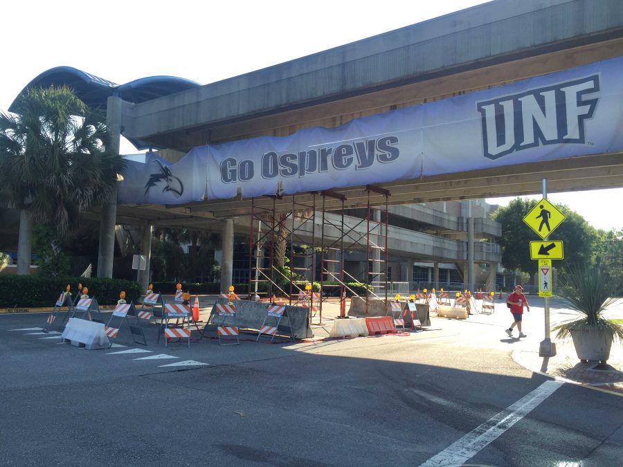 The walkway is finally coming down. Photo by Cassidy Alexander