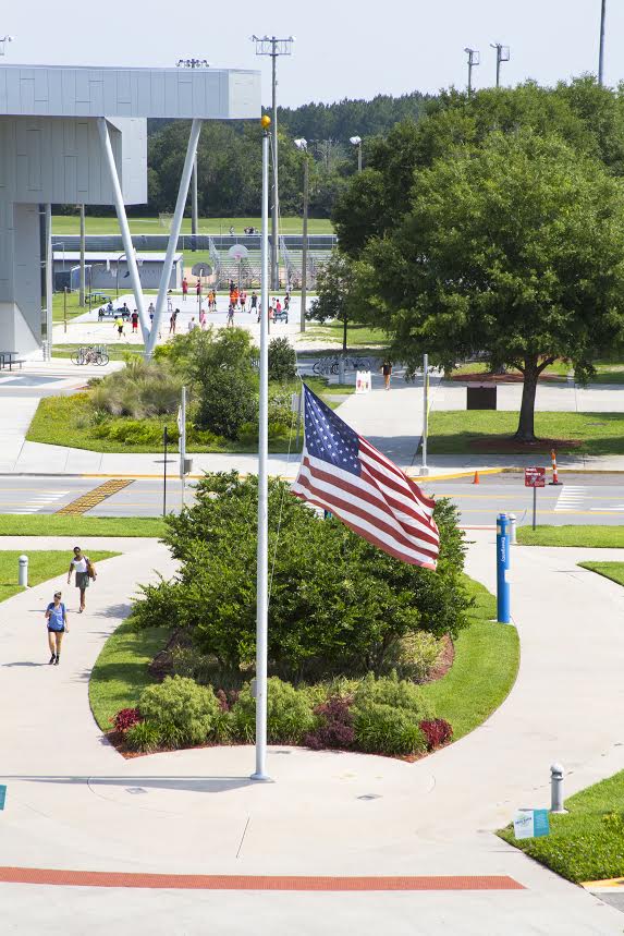 Flags across the country were lowered to half staff in mourning of the victims of 9/11.

Photo by Jenn Mello