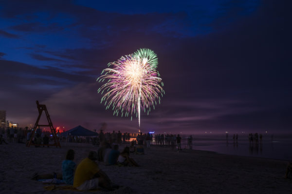 Fireworks at the pier in 2015. Photo by Mark Judson.