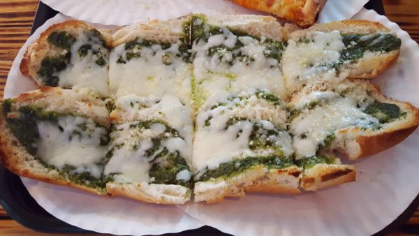 The Pesto Cheese Bread is big enough to share with seven friends. Photo by Courtney Stringfellow 