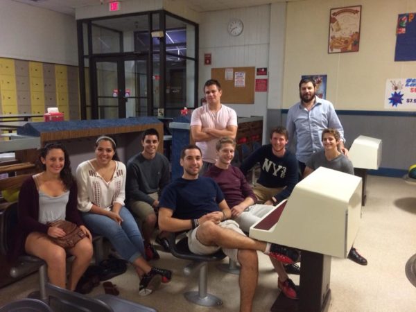 Some Jewish Ospreys going bowling and bonding. Photo courtesy Rabbi Novack. 