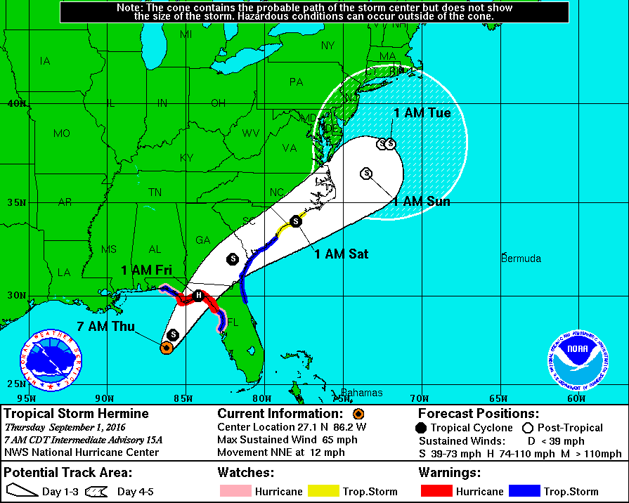 Graphic courtesy the National Hurricane Center.
