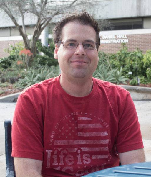  Raymond Bricker, Jr is a post-baccalaureate non-degree seeking student. Photo by Lili Weinstein. 