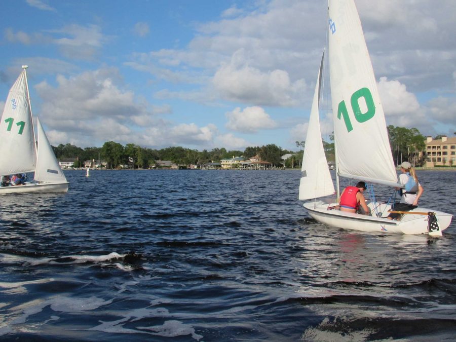 Boats practicing at the Epping Forest Yacht Club
Photo by Joslyn Simmons  
