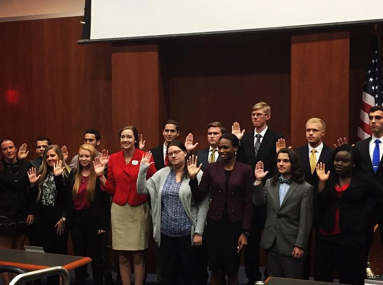 The Swearing-In of Senator-Elects. Photo courtesy of UNF Student Government